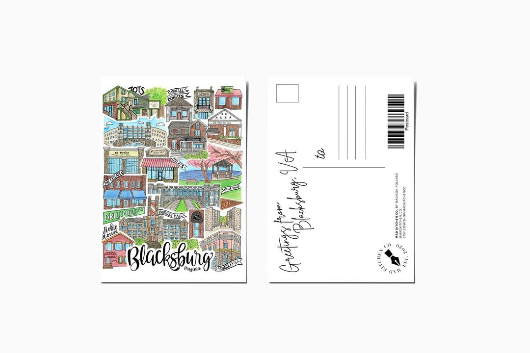 Blacksburg - Postcard Postcard Mad Kitchen Co.