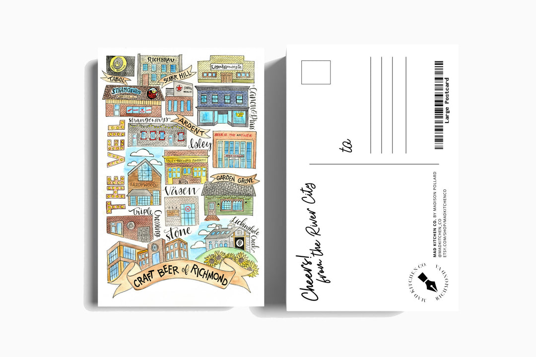 Breweries of Richmond - Postcard Postcard Mad Kitchen Co.