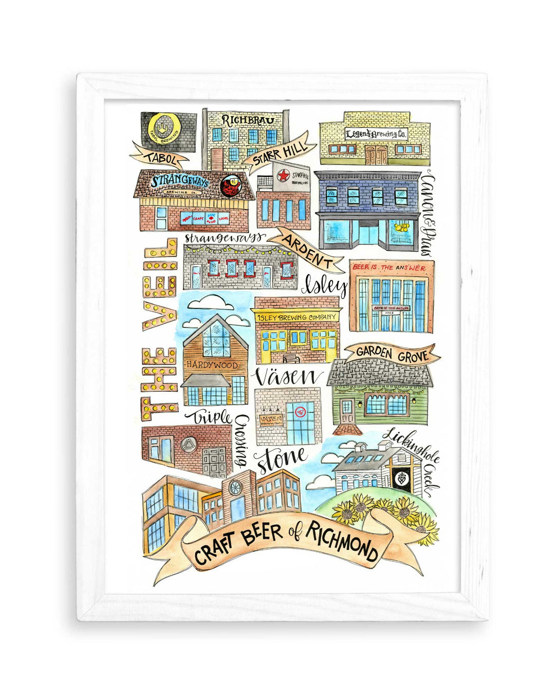 Breweries of Richmond - Print Print Mad Kitchen Co.