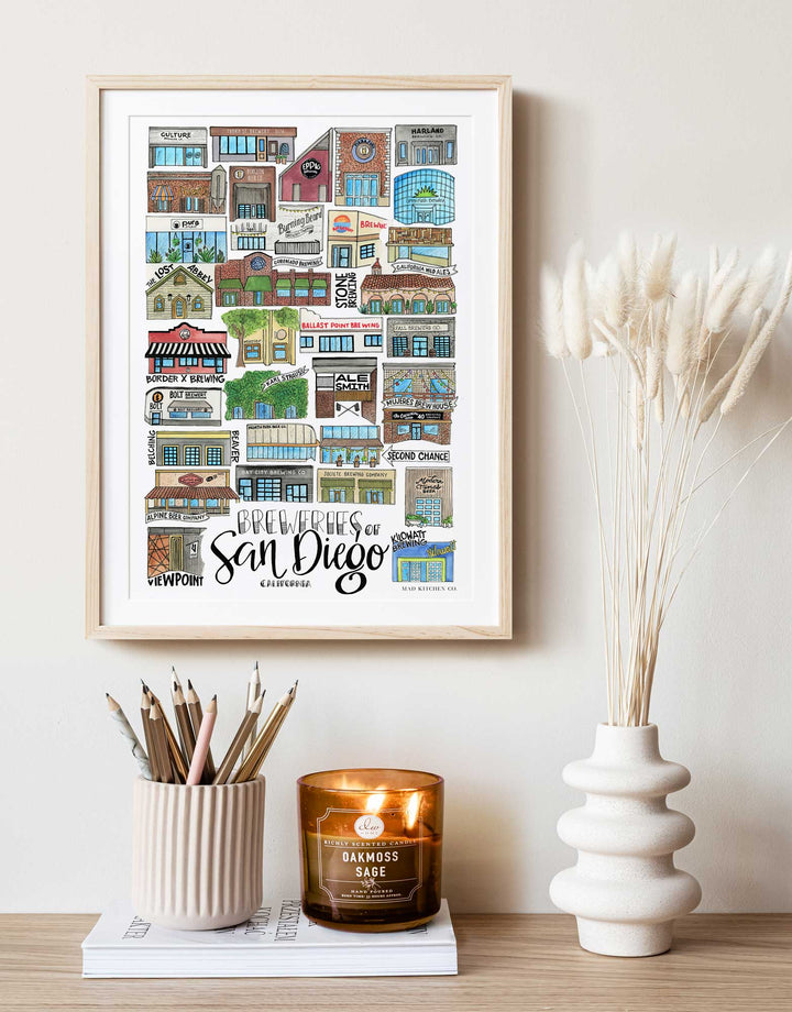 Breweries of San Diego - Print Print Mad Kitchen Co.