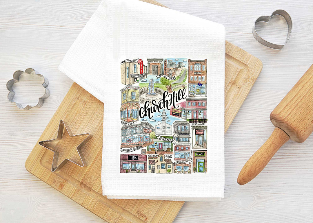 Church Hill - Tea Towel Tea Towel Mad Kitchen Co.