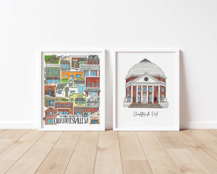Coffee Shops of Charlottesville - Prints Print Mad Kitchen Co.