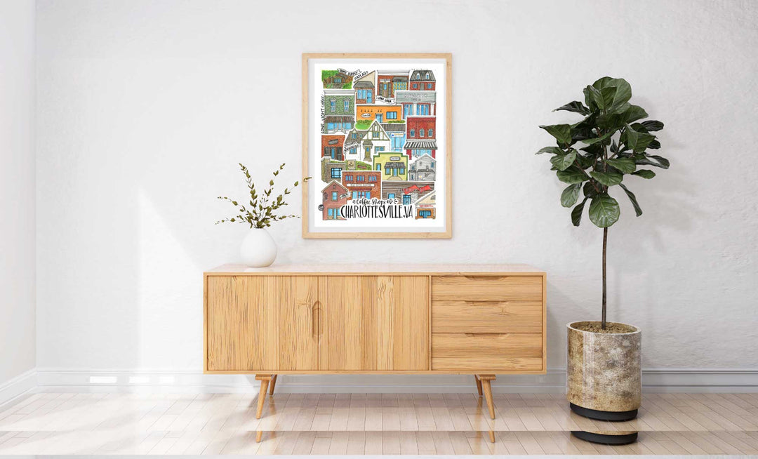 Coffee Shops of Charlottesville - Prints Print Mad Kitchen Co.