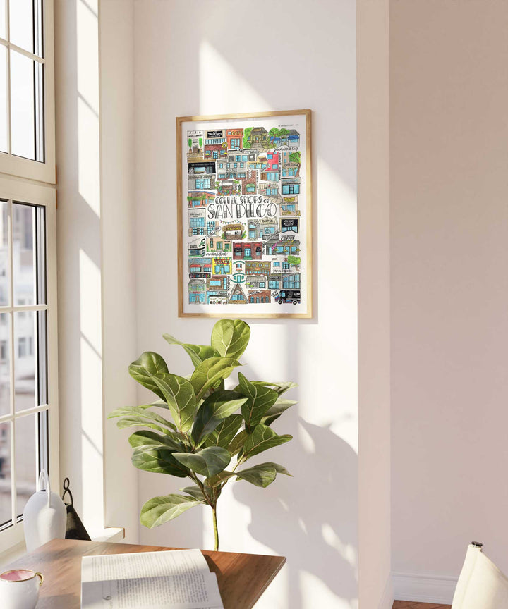 Coffee Shops of San Diego - Print Print Mad Kitchen Co.