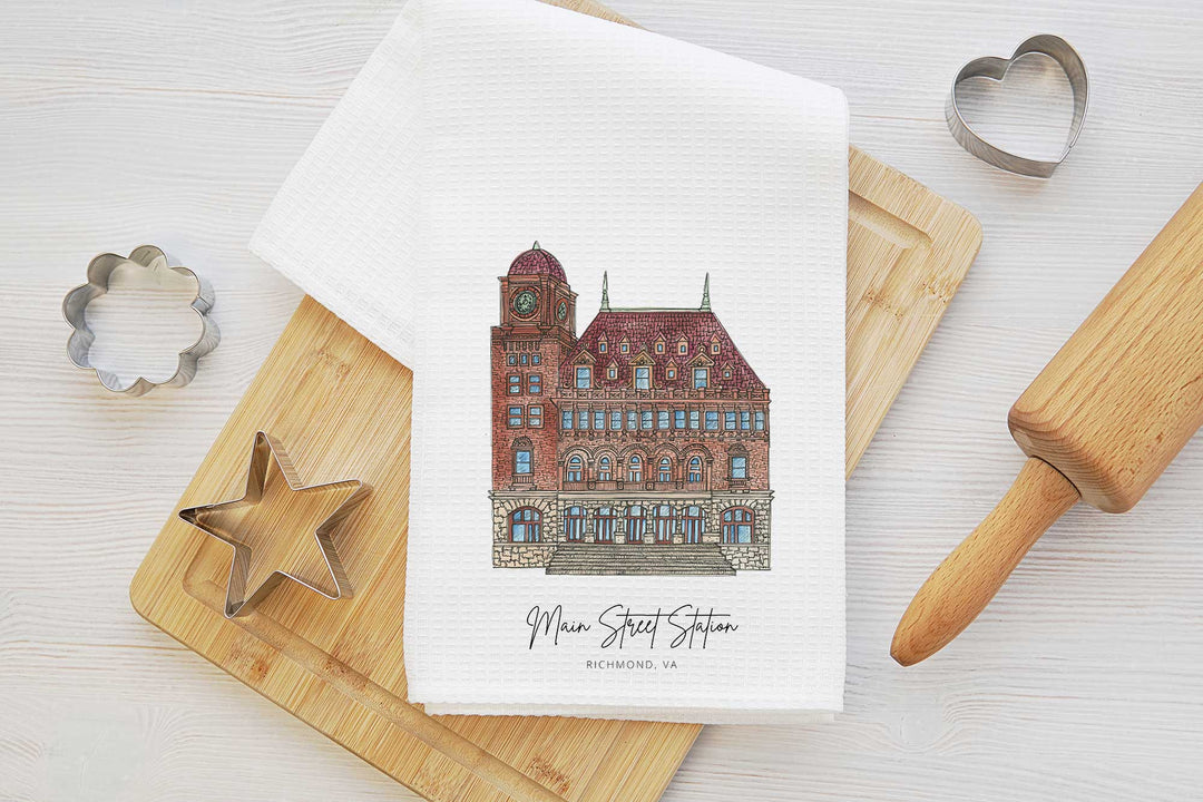 Main Street Station - Tea Towel Tea Towel Mad Kitchen Co.