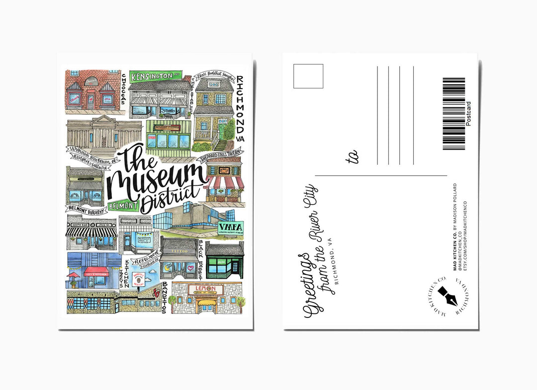 Museum District - Postcard Postcard Mad Kitchen Co.