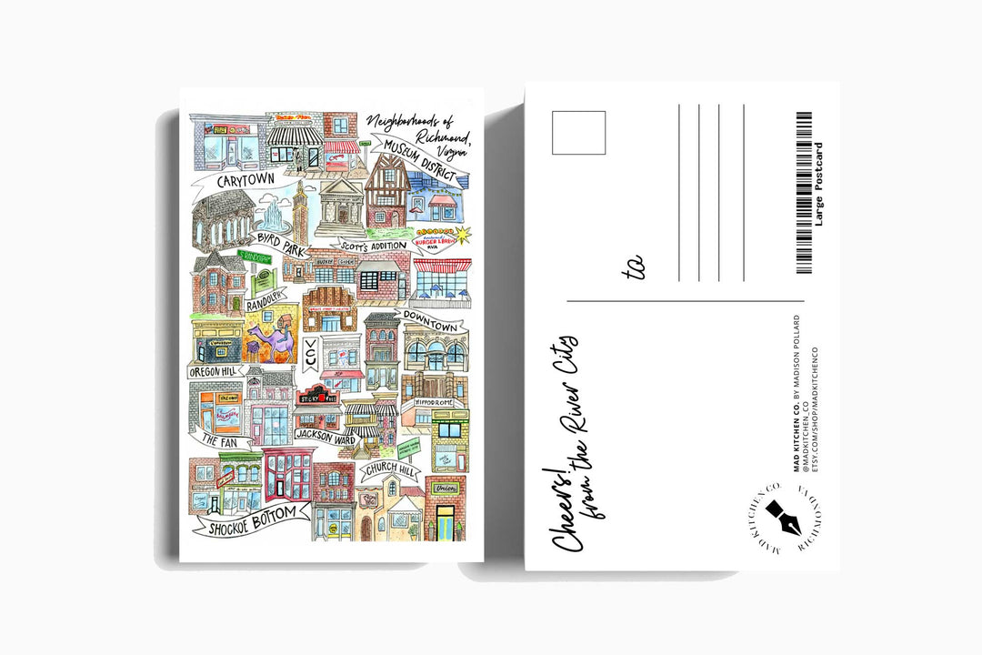 Neighborhoods of Richmond - Postcard Postcard Mad Kitchen Co.