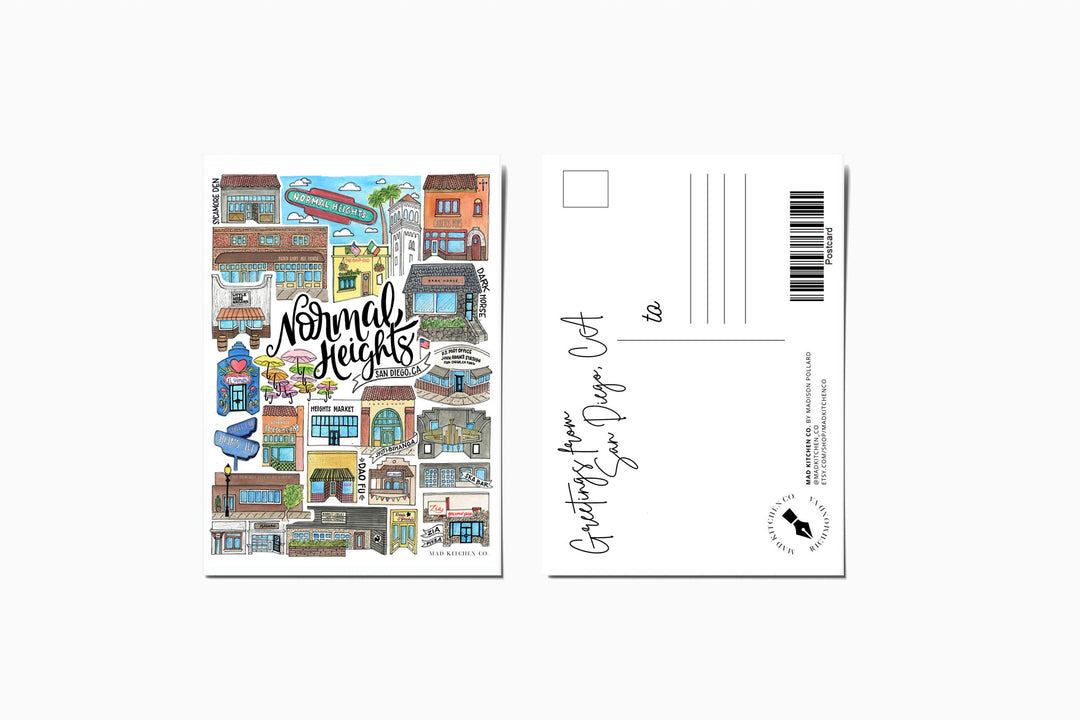 Normal Heights - Postcard Postcard Mad Kitchen Co.