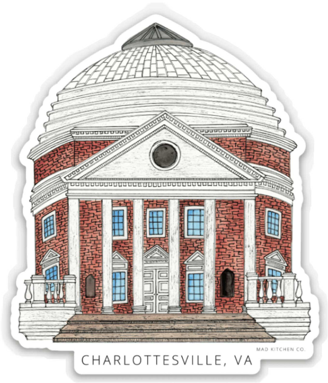 Charlottesville - The Rotunda - Sticker Sticker Mad Kitchen Co.
