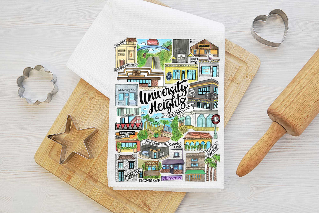 University Heights - Tea Towel Tea Towel Mad Kitchen Co.